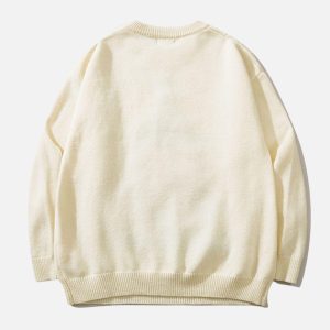 Concert Outfit Christmas Tree Embroidery Print Sweater