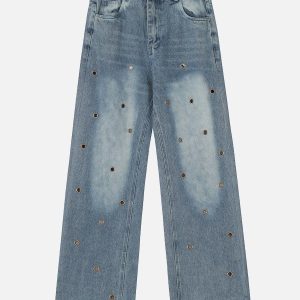 Concert Outfit Circle Cut-Out Jeans