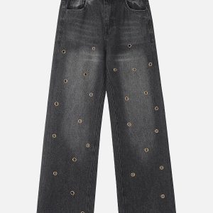 Concert Outfit Circle Cut-Out Jeans