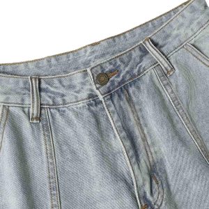 Concert Outfit Cleanfit Denim Baggy Cargo Jorts