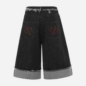 Concert Outfit Cleanfit Raw Edge Denim Short