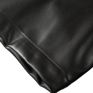 Concert Outfit Cleanfit Short-Sleeve PU Leather Shirt