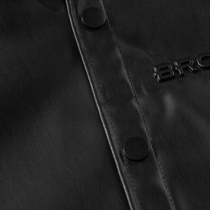 Concert Outfit Cleanfit Short-Sleeve PU Leather Shirt