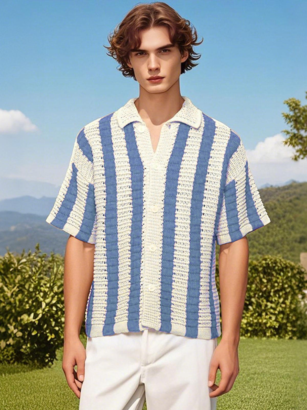 Concert Outfit Cleanfit Striped Knit Cardigan Shirt Concert Outfit Cleanfit Striped Knit Cardigan Shirt