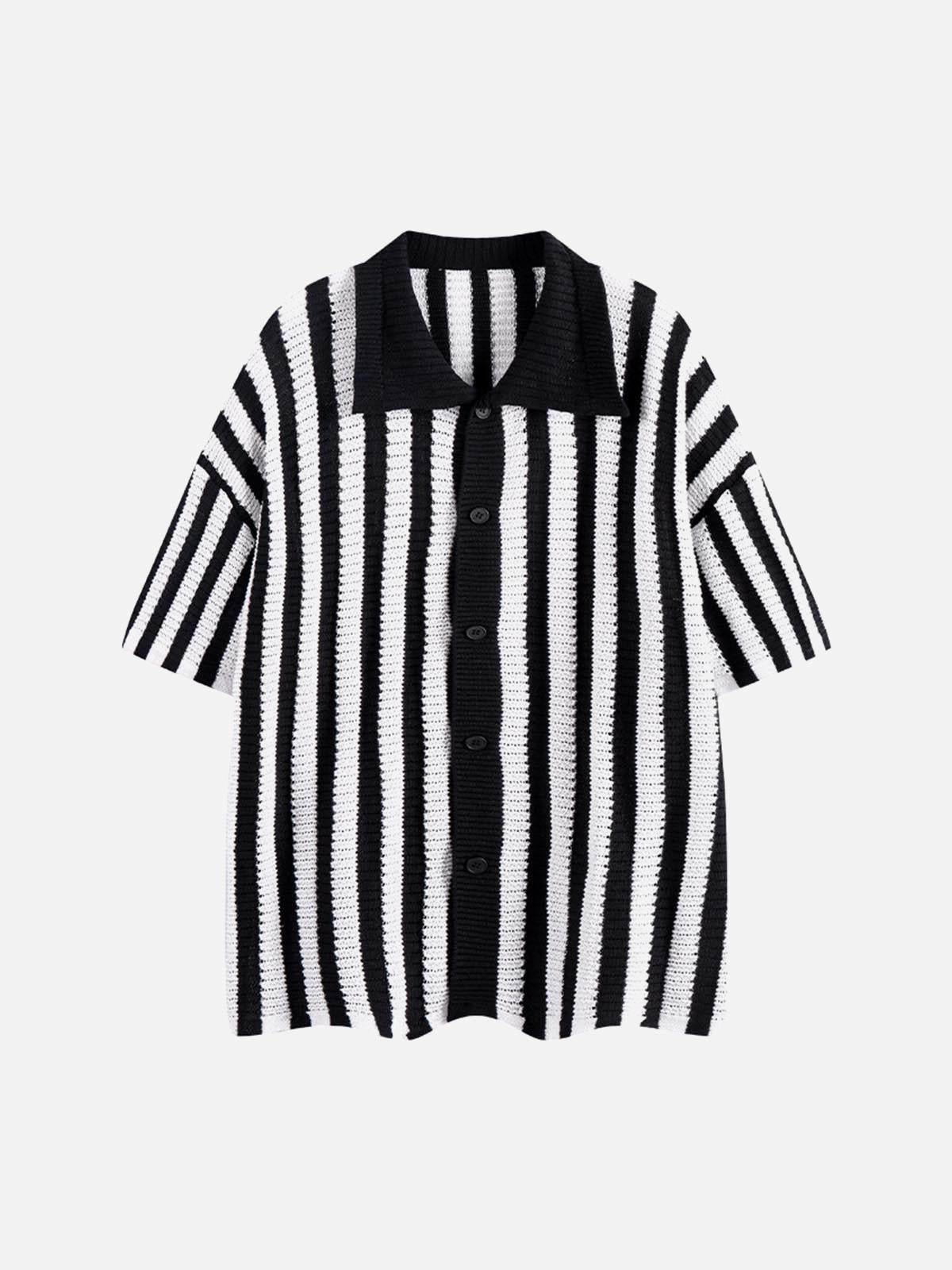 Concert Outfit Cleanfit Striped Knit Cardigan Shirt Concert Outfit Cleanfit Striped Knit Cardigan Shirt