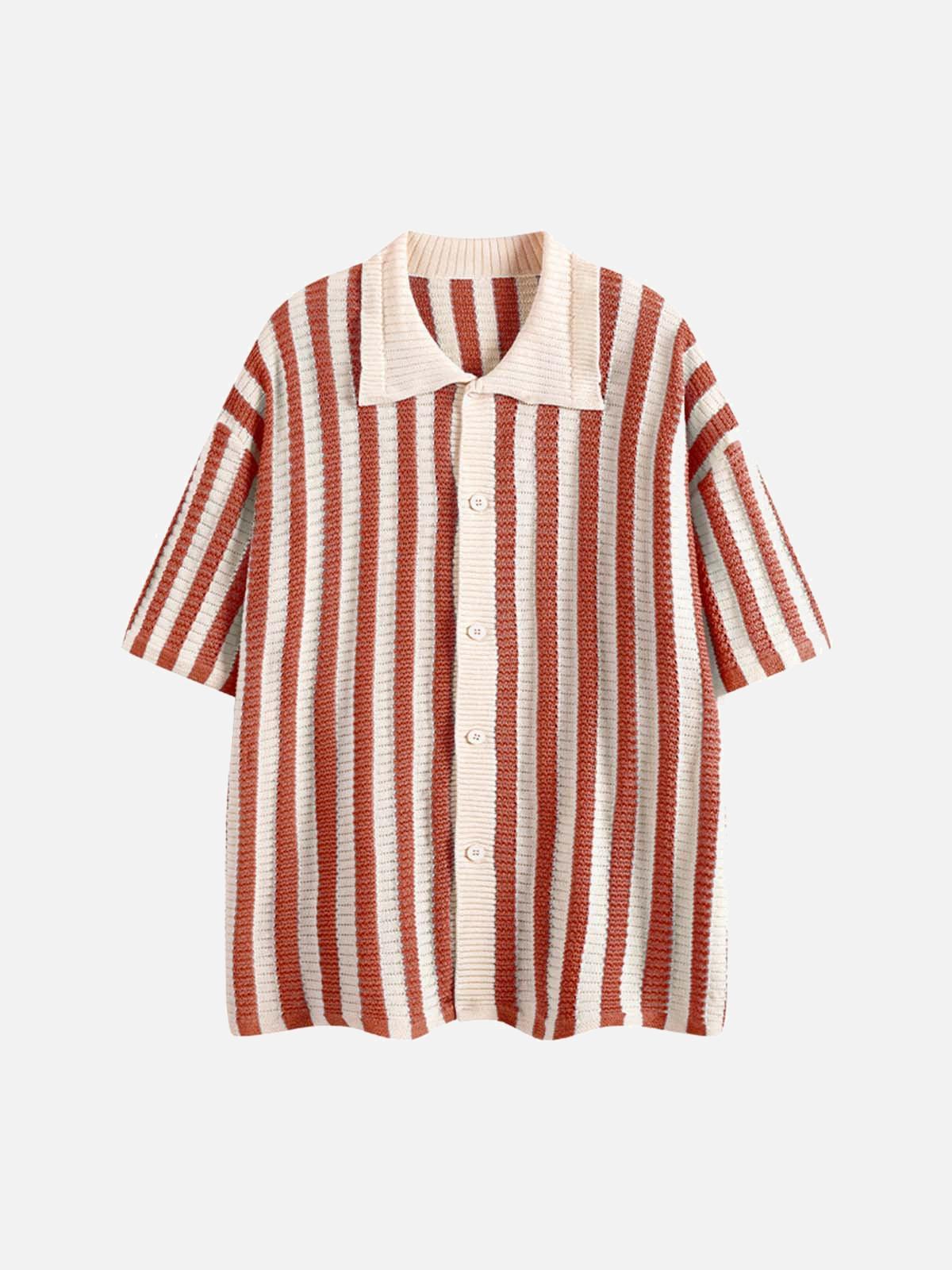 Concert Outfit Cleanfit Striped Knit Cardigan Shirt Concert Outfit Cleanfit Striped Knit Cardigan Shirt