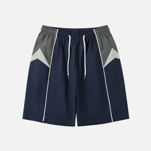 Concert Outfit Color Blocking Athleisure Shorts