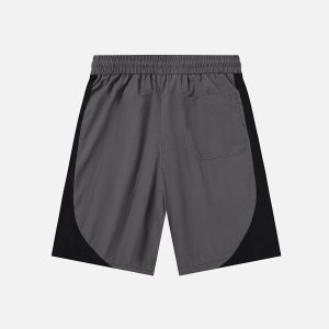Concert Outfit Color Blocking Drawstring Shorts