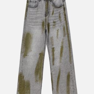 Concert Outfit Color Blocking Loose Jeans