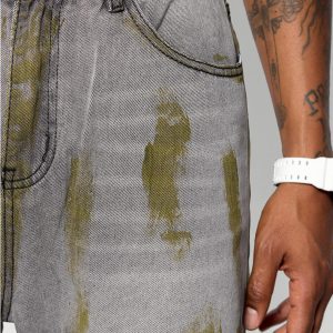 Concert Outfit Color Blocking Loose Jeans