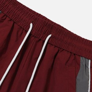 Concert Outfit Color Blocking Patchwork Shorts