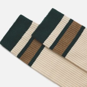 Concert Outfit Color Blocking Stripe Socks