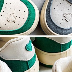 Concert Outfit Color Contrast Heart Design Casual Shoes