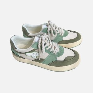 Concert Outfit Colorblock Canvas Wings Graphic Casual Shoes