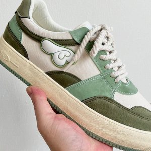 Concert Outfit Colorblock Canvas Wings Graphic Casual Shoes