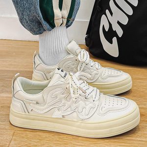 Concert Outfit Colorblock Platform Patch Casual Shoes