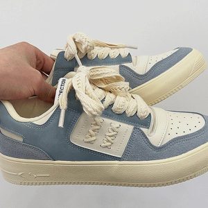 Concert Outfit Colorblock Rope Trim Skate Shoes