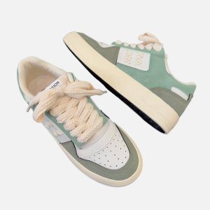 Concert Outfit Colorblock Rope Trim Skate Shoes