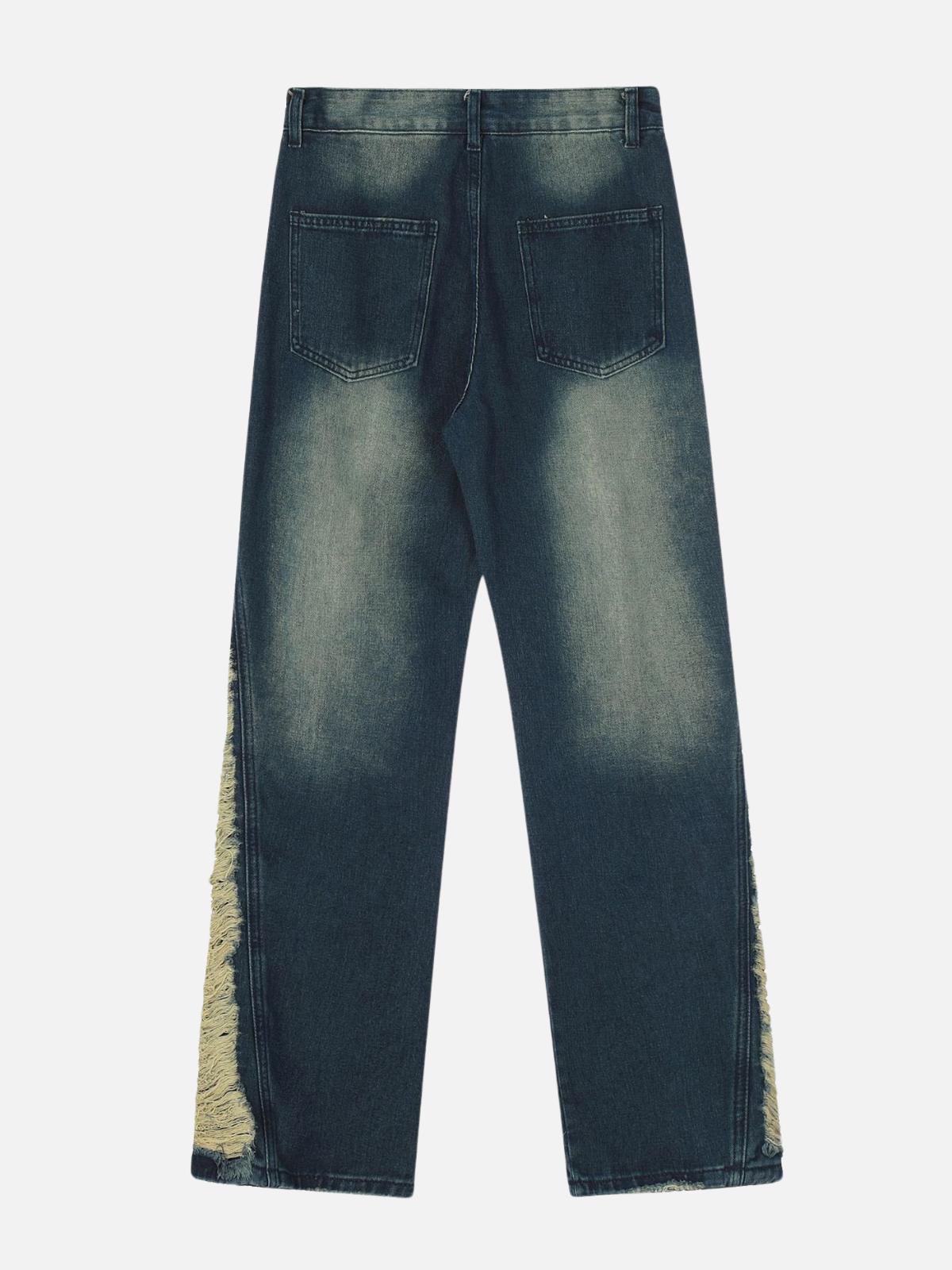 Concert Outfit Colorblock Side Embroidery Jeans Concert Outfit Colorblock Side Embroidery Jeans