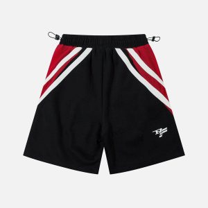 Concert Outfit Colorblock Stripes Shorts