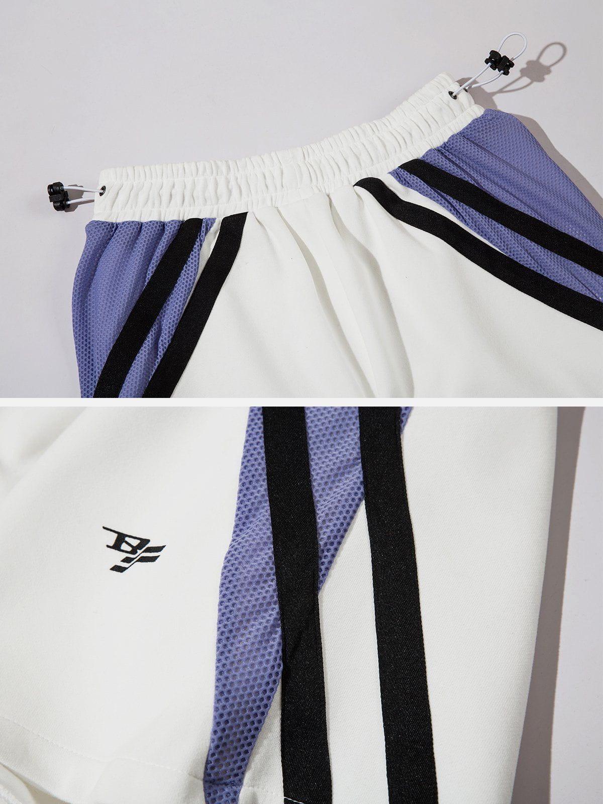 Concert Outfit Colorblock Stripes Shorts Concert Outfit Colorblock Stripes Shorts