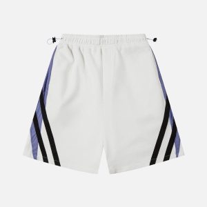 Concert Outfit Colorblock Stripes Shorts