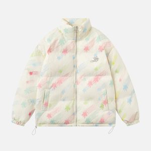 Concert Outfit Colorburst Cotton Coat