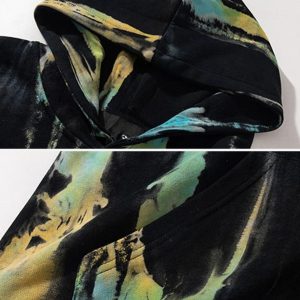 Concert Outfit Colorful Graffiti Hoodie