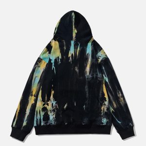 Concert Outfit Colorful Graffiti Hoodie