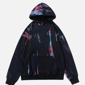 Concert Outfit Colorful Graffiti Hoodie