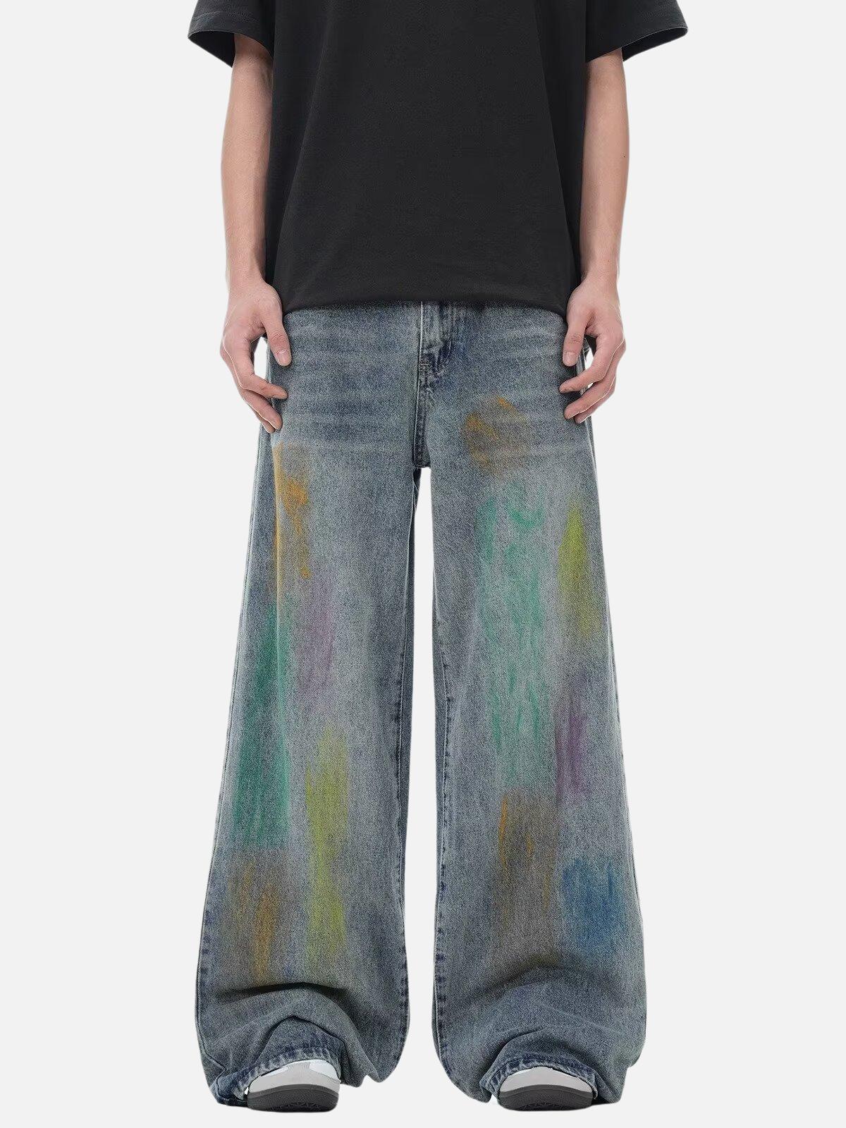 Concert Outfit Colorful Graffiti Jeans Concert Outfit Colorful Graffiti Jeans