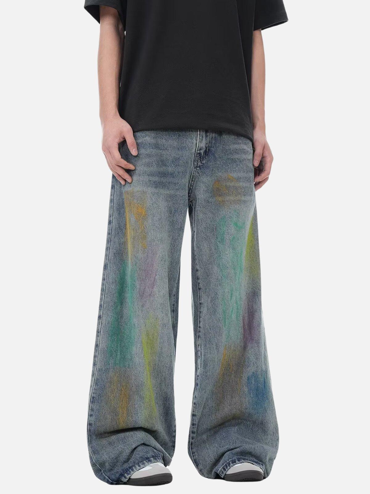 Concert Outfit Colorful Graffiti Jeans Concert Outfit Colorful Graffiti Jeans