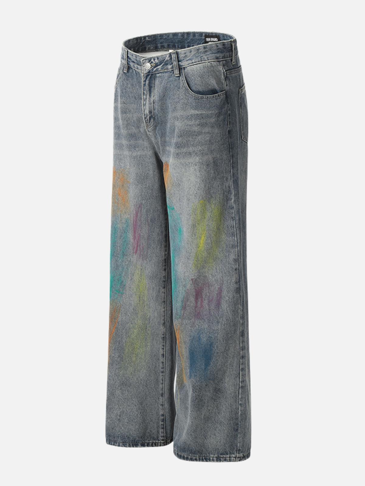 Concert Outfit Colorful Graffiti Jeans Concert Outfit Colorful Graffiti Jeans