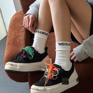 Concert Outfit Colorful Lace-Up Sneakers