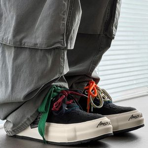 Concert Outfit Colorful Lace-Up Sneakers