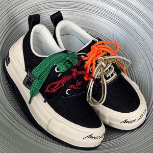 Concert Outfit Colorful Lace-Up Sneakers