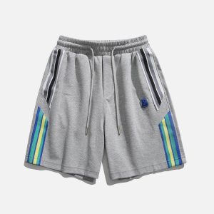 Concert Outfit Colorful Stripe Shorts