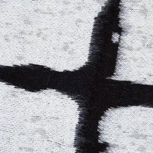 Concert Outfit Contrast Color Cross Sweater