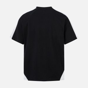 Concert Outfit Contrast Color Motorcycle Print T-Shirt