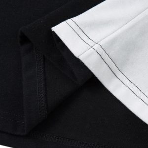 Concert Outfit Contrast Color Motorcycle Print T-Shirt