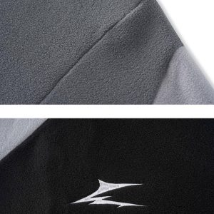 Concert Outfit Contrast Color Panel Embroidery Hoodie