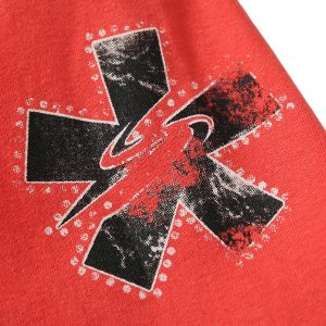 Concert Outfit Contrast Color Patchwork Print T-Shirt