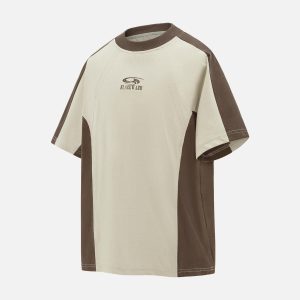 Concert Outfit Contrast Color Short Sleeve T-Shirt