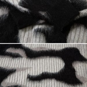 Concert Outfit Contrast Mohair Sweater