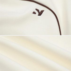 Concert Outfit Contrast Paneled Embroidery Sweatshirt