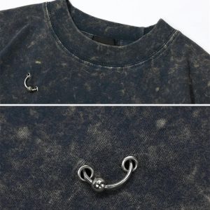 Concert Outfit Crack Letter Print Tee