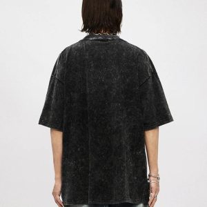 Concert Outfit Crack Letter Print Tee