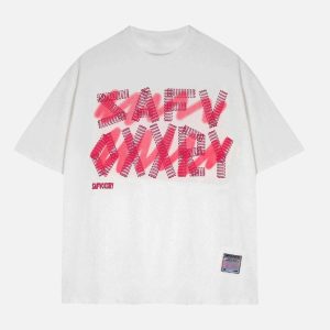 Concert Outfit Creative Alphabet Printed T-Shirt