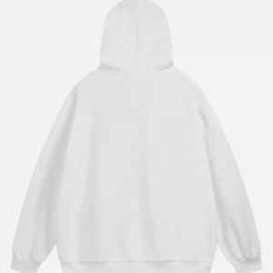 Concert Outfit Creative Handshake Print Hoodie