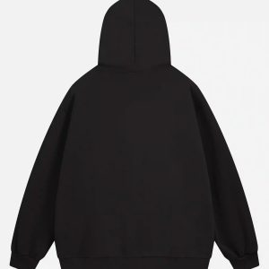 Concert Outfit Creative Handshake Print Hoodie